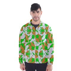 Graphic Floral Seamless Pattern Mosaic Wind Breaker (men) by dflcprintsclothing