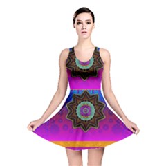 Air And Stars Global With Some Guitars Pop Art Reversible Skater Dress by pepitasart