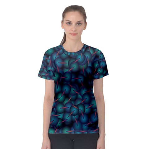 Background Abstract Textile Design Women s Sport Mesh Tee by Nexatart