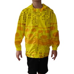 Texture Yellow Abstract Background Hooded Wind Breaker (kids) by Nexatart