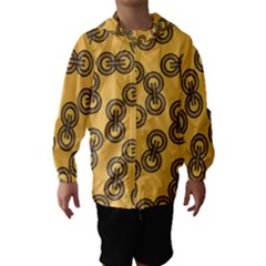 Abstract Shapes Links Design Hooded Wind Breaker (kids) by Nexatart