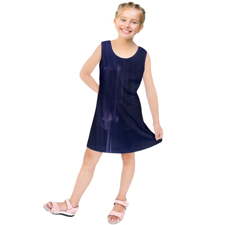 Abstract Dark Stylish Background Kids  Tunic Dress