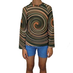 Strudel Spiral Eddy Background Kids  Long Sleeve Swimwear