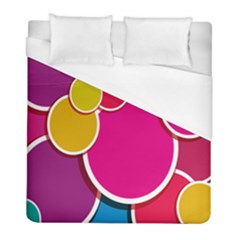 Paint Circle Red Pink Yellow Blue Green Polka Duvet Cover (full/ Double Size) by Mariart