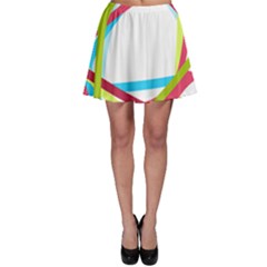 Nets Network Green Red Blue Line Skater Skirt by Mariart