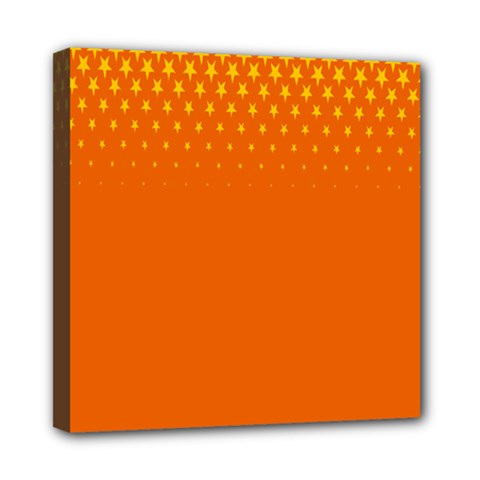 Orange Star Space Mini Canvas 8  X 8 