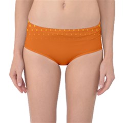 Orange Star Space Mid-waist Bikini Bottoms by Mariart