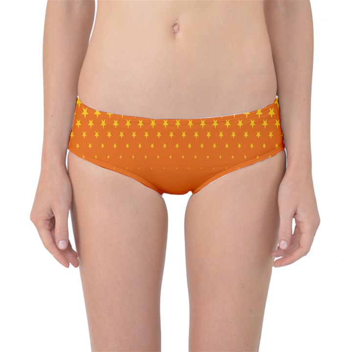 Orange Star Space Classic Bikini Bottoms
