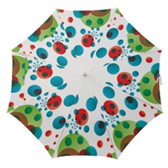 Polka Dot Circle Red Blue Green Straight Umbrellas by Mariart