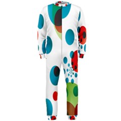 Polka Dot Circle Red Blue Green Onepiece Jumpsuit (men) 