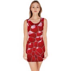 Plaid Iron Red Line Light Sleeveless Bodycon Dress by Mariart