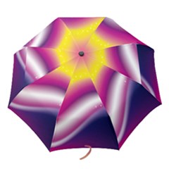 Rainbow Space Red Pink Purple Blue Yellow White Star Folding Umbrellas by Mariart