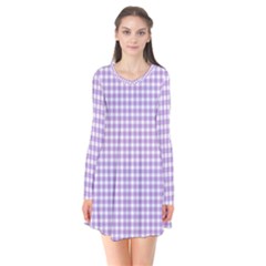 Plaid Purple White Line Flare Dress by Mariart