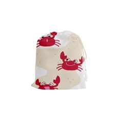 Sand Animals Red Crab Drawstring Pouches (small) 