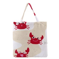 Sand Animals Red Crab Grocery Tote Bag by Mariart