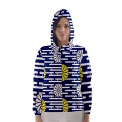 Sunflower Line Blue Yellpw Hooded Wind Breaker (Women)