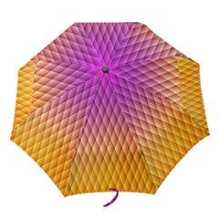 Triangle Plaid Chevron Wave Pink Purple Yellow Rainbow Folding Umbrellas