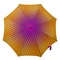 Triangle Plaid Chevron Wave Pink Purple Yellow Rainbow Hook Handle Umbrellas (large)