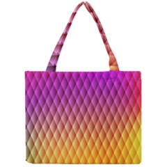 Triangle Plaid Chevron Wave Pink Purple Yellow Rainbow Mini Tote Bag