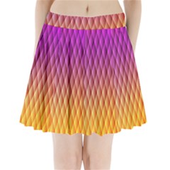 Triangle Plaid Chevron Wave Pink Purple Yellow Rainbow Pleated Mini Skirt