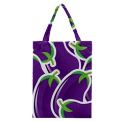 Vegetable Eggplant Purple Green Classic Tote Bag by Mariart