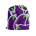 Vegetable Eggplant Purple Green Drawstring Pouches (Extra Large) View1