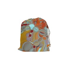 Liquid Bubbles Drawstring Pouches (small)  by digitaldivadesigns