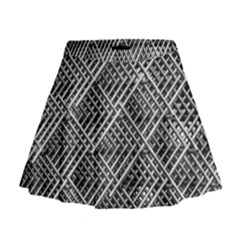 Pattern Metal Pipes Grid Mini Flare Skirt by Nexatart