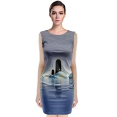 Abstract Gates Doors Stars Sleeveless Velvet Midi Dress by Nexatart