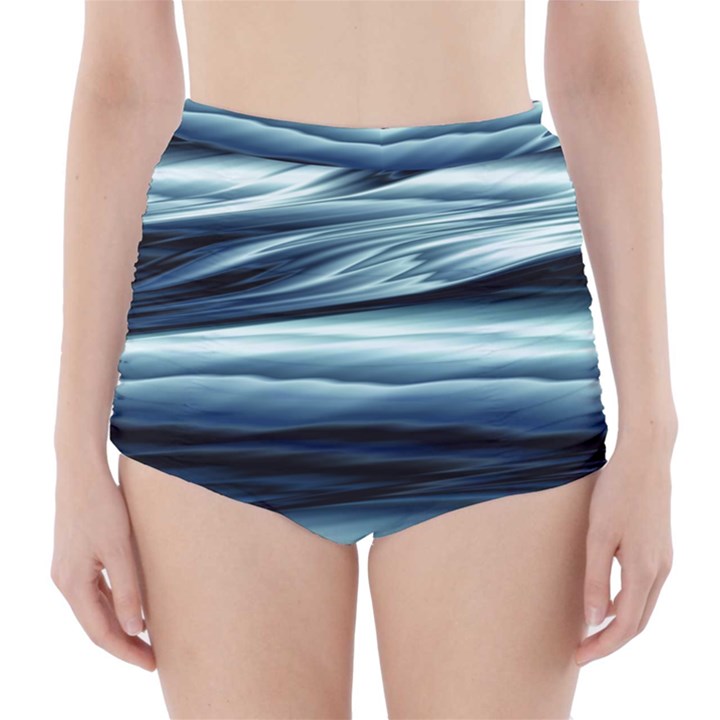 Texture Fractal Frax Hd Mathematics High-Waisted Bikini Bottoms