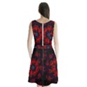 Fractal Abstract Blossom Bloom Red Sleeveless Chiffon Waist Tie Dress View2