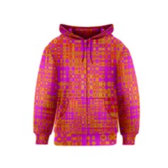 Pink Orange Bright Abstract Kids  Zipper Hoodie by Nexatart