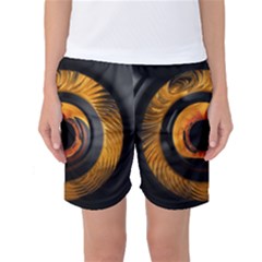 Fractal Pattern Women s Basketball Shorts