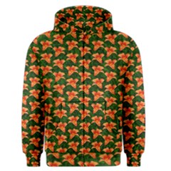 Background Wallpaper Flowers Green Men s Zipper Hoodie