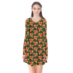 Background Wallpaper Flowers Green Flare Dress by Nexatart