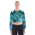 Fractals Texture Abstract Cropped Sweatshirt View1