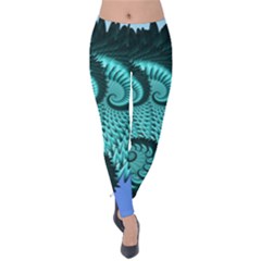 Fractals Texture Abstract Velvet Leggings