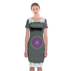 Pattern District Background Classic Short Sleeve Midi Dress