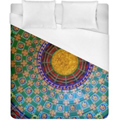 Temple Abstract Ceiling Chinese Duvet Cover (california King Size)