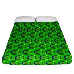 Abstract Art Circles Swirls Stars Fitted Sheet (california King Size) by Nexatart