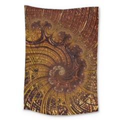 Copper Caramel Swirls Abstract Art Large Tapestry by Nexatart