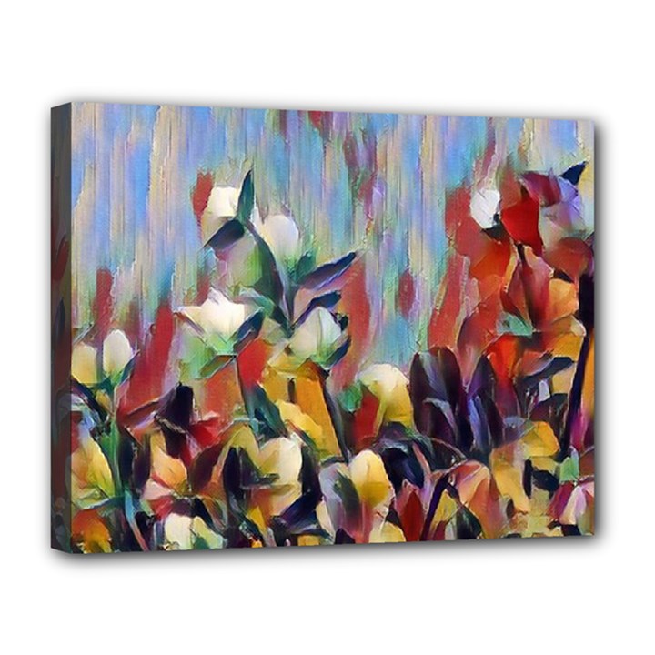 Abstractionism Spring Flowers Canvas 14  x 11 