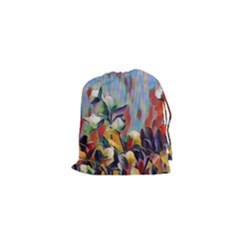Abstractionism Spring Flowers Drawstring Pouches (xs)  by DeneWestUK
