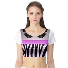 Butterfly Short Sleeve Crop Top (tight Fit) by mugebasakart