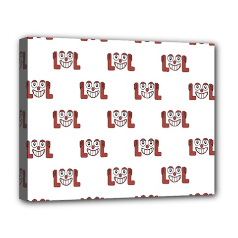 Lol Emoji Graphic Pattern Deluxe Canvas 20  X 16   by dflcprints