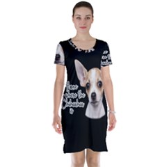 Chihuahua Short Sleeve Nightdress by Valentinaart