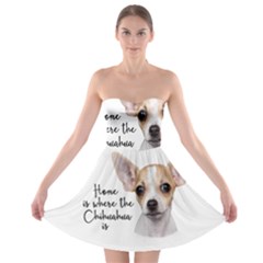 Chihuahua Strapless Bra Top Dress by Valentinaart