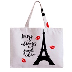 Paris Zipper Mini Tote Bag by Valentinaart