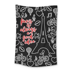 Paris Small Tapestry by Valentinaart