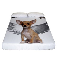 Angel Chihuahua Fitted Sheet (king Size) by Valentinaart